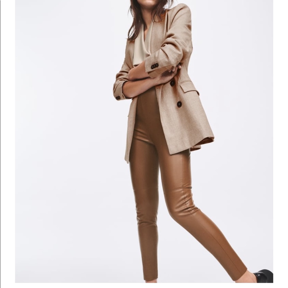 NWT Zara Faux Leather Leggings